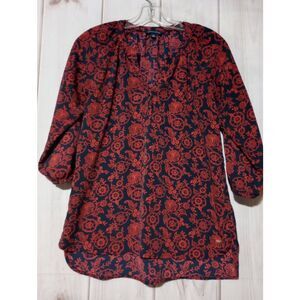 Tommy Hilfiger‎ Shirt Ladies Extra Small Navy Red